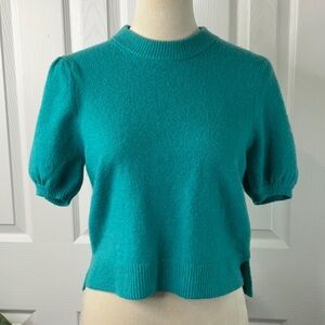 FRENCH CONNECTION Vhari Ribbed Short
Sleeve Sweater Size S